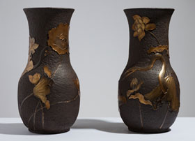 Pair-of-Japanese-Snake-Vases